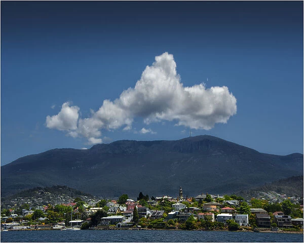 Cloud formation over Mount Wellington, Hobart, Tasmania, Australia