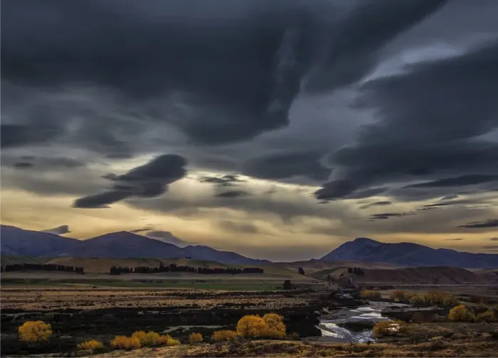 Framed Print : Cloud Formations Manuherikia River