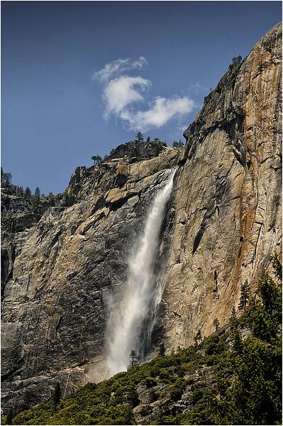 A cloud above Yosemite falls, California