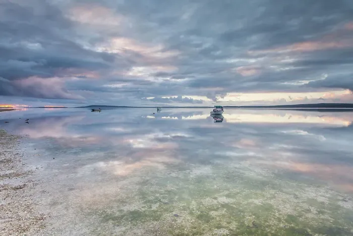 Framed Print : Clouds reflections