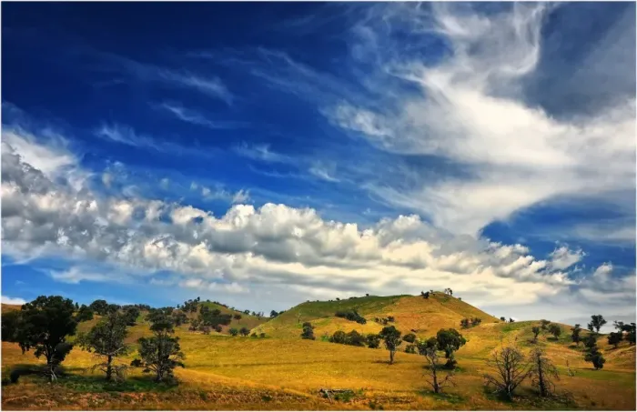 Framed Print : A cloudscape over rolling countryside near Bonnie Doon, Central Victoria Framed Print : A cloudscape over rolling countryside near Bonnie Doon, Central Victoria