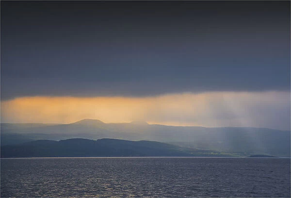 Cloudscape and rural scene, Isle of Skye, Scotland, the United Kingdom