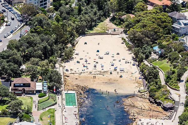 Clovelly. Aerial view of Clovelly Beach, Sydney, NSW