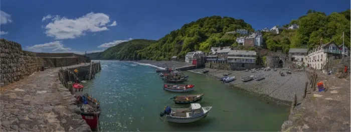 Framed Print : Clovelly Harbour