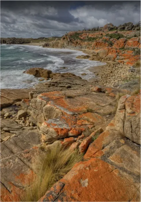 Framed Print : Coastal view on Flinders Island, Bass Strait, Tasmania, Australia
