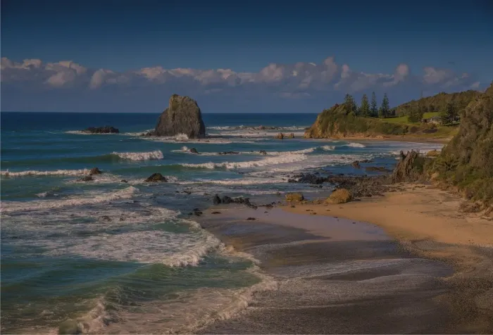 Framed Print : Coastal view at Narooma, southern coastline of New South Wales, Australia