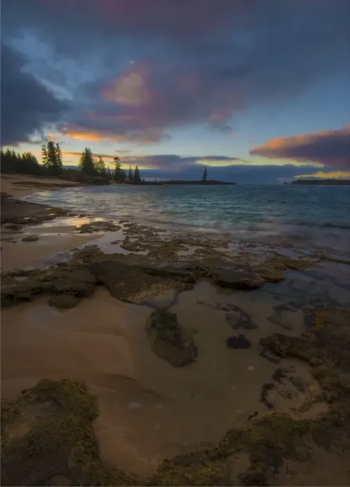 Framed Print : A coastal view of Slaughter bay at Kingston, Norfolk Island