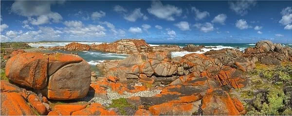 The coastline of Half Moon bay, King Island Bass Strait, Tasmania, Australia