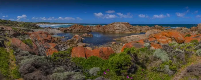 Framed Print : Coastline near Half Moon bay, King Island, Bass Strait Tasmania, Australia Framed Print : Coastline near Half Moon bay, King Island, Bass Strait Tasmania, Australia