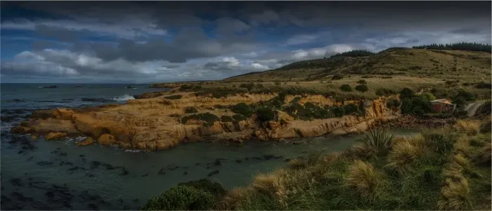 Framed Print : The coastline near Hillgrove on the South Island of New Zealand