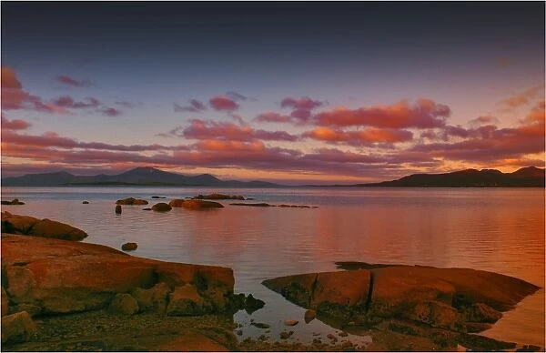 Coastline near Lady Barron, a small fishing village at the southern end of Flinders Island, Bass Strait, Tasmania