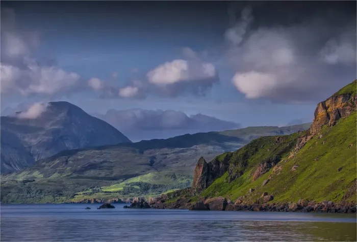 Framed Print : The coastline near Portree, Isle of Skye, Scotland, the United Kingdom