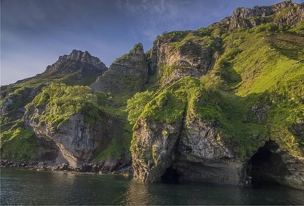 The coastline near Portree, Isle of Skye, Scotland, the United Kingdom