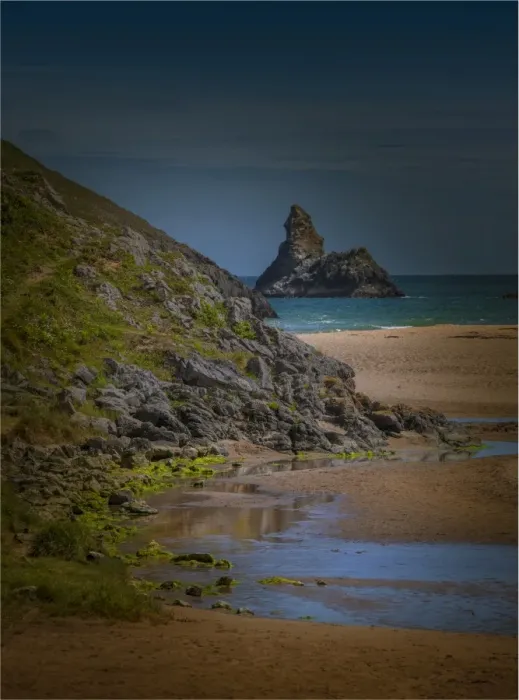 Framed Print : Coastline at Stackpole, Pembrokeshire, Wales, United Kingdom