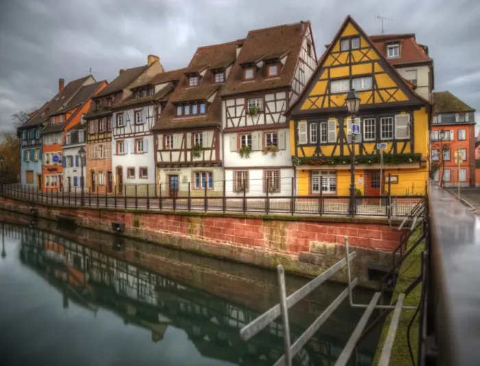 Framed Print : Colmar picturesque cottages and river Lauch Framed Print : Colmar picturesque cottages and river Lauch
