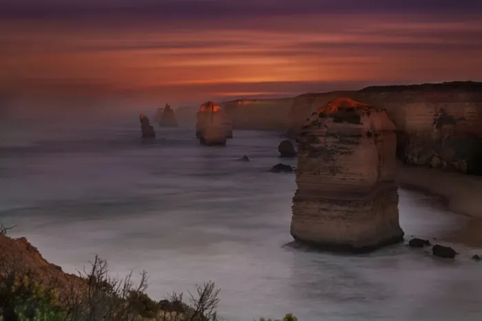 Framed Print : Color on the Apostles