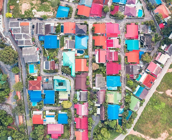 Colorful houses in Pattaya