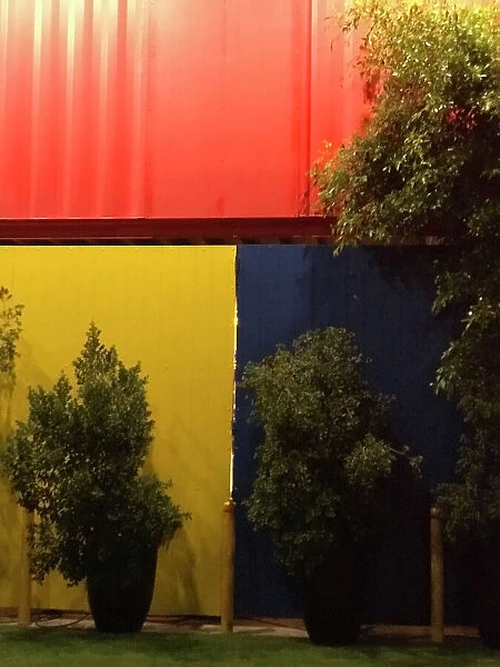 coloured shipping containers