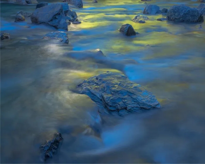 Framed Print : Colours in a mountain stream