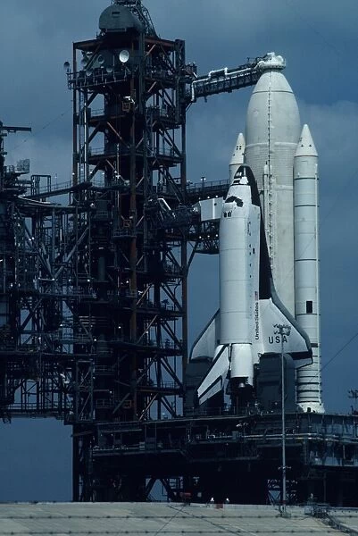 Columbia Space shuttle preparing for launch