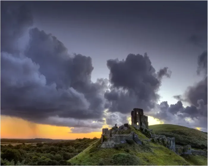Framed Print : Corfe Castle England