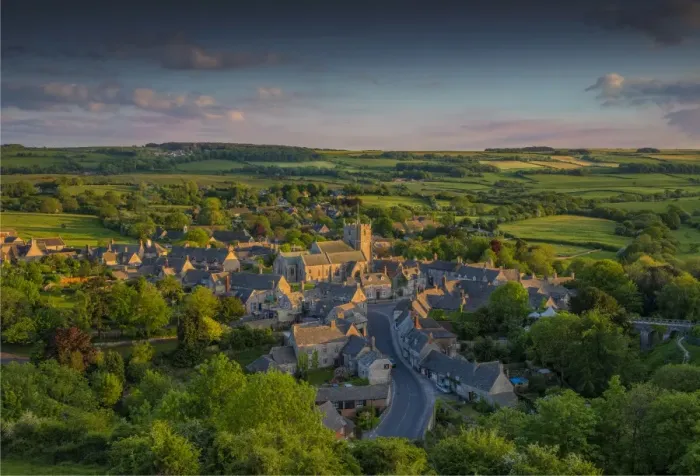 Framed Print : Corfe Village Framed Print : Corfe Village