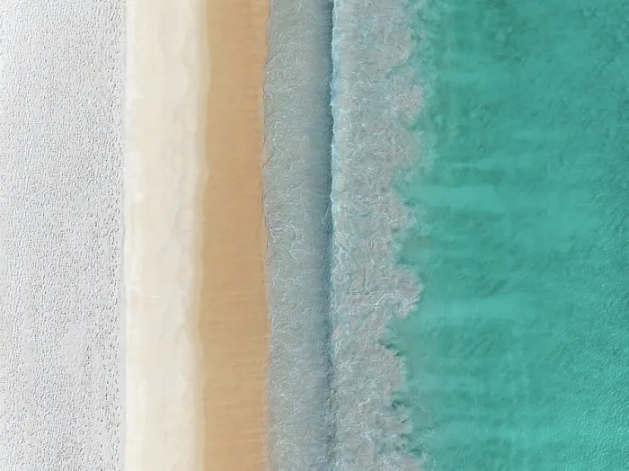 Framed Print : Cottesloe Beach photographed from a drone point of view