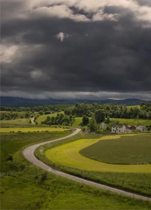 Framed Print : Country road in the Cairngorms