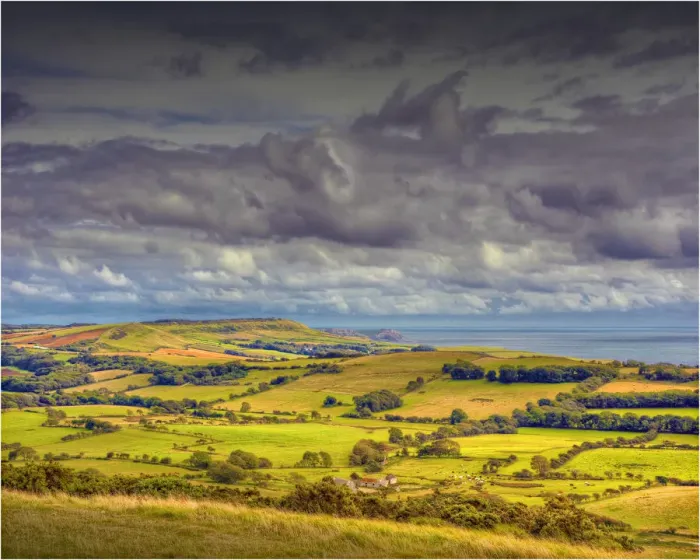 Framed Print : Countryside, Dorset, England Framed Print : Countryside, Dorset, England