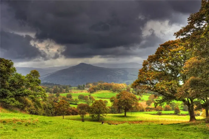 Framed Print : Countryside scene near Sawry, Lakes district, Cumbria, England, United Kingdom