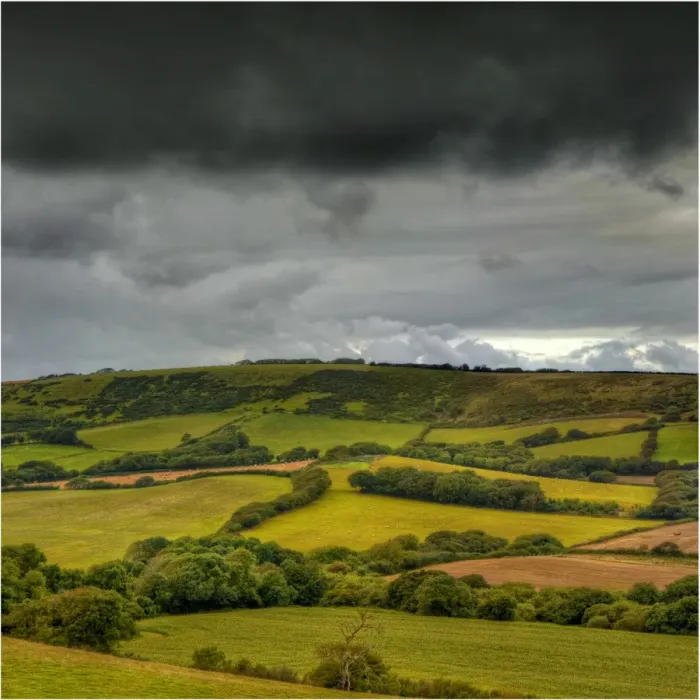 Framed Print : A countryside view near Corfe Castle, Isle of Purbeck, Dorset, England Framed Print : A countryside view near Corfe Castle, Isle of Purbeck, Dorset, England