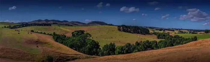 Framed Print : Countryside views on Falls Road, Fish Creek, South Gippsland