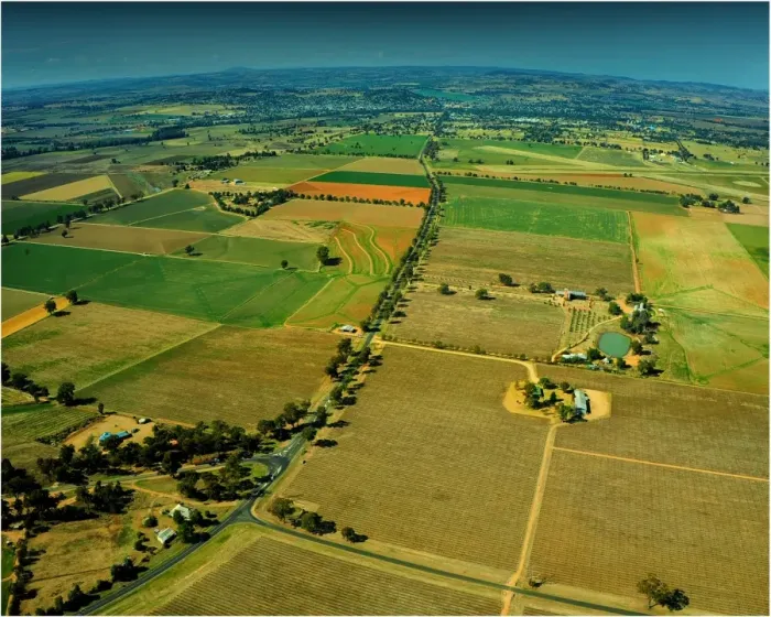 Framed Print : Cowra district aerial