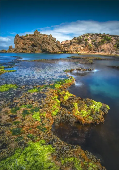 Framed Print : The Crags, an unusual coastal area near Port Fairy, Victoria, Australia
