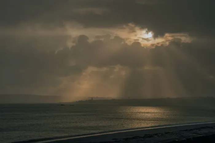 Framed Print : Crepuscular Light Penzance
