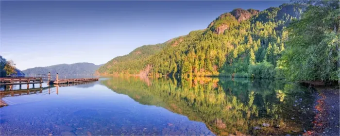 Framed Print : Crescent lake, Washington State, USA