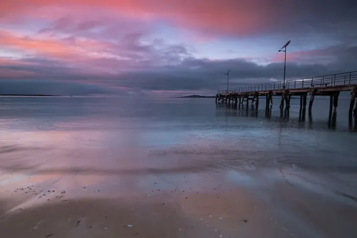 Framed Print : Crimson skies at dawn