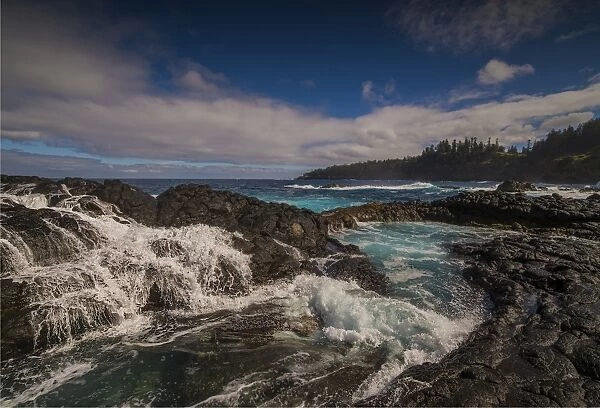 The Crystal pool on the coastline of Norfolk Island, south pacific ocean