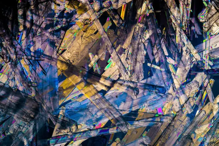 Framed Print : Crystals of magnesium sulphate