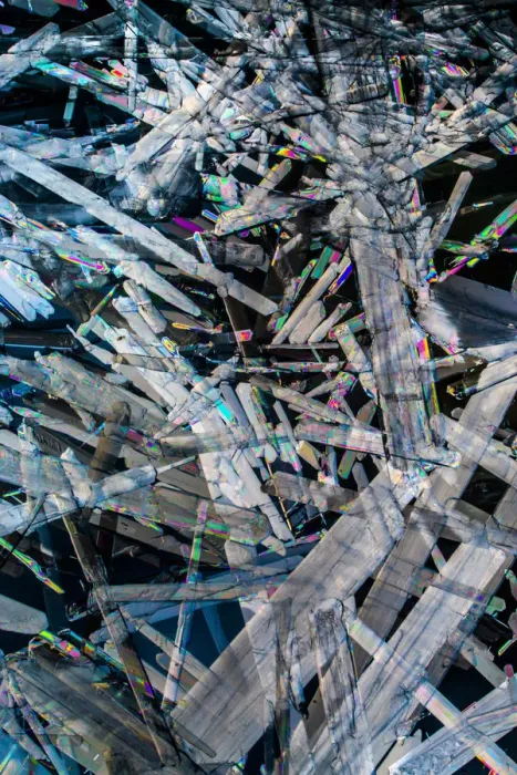 Framed Print : Crystals of magnesium sulphate