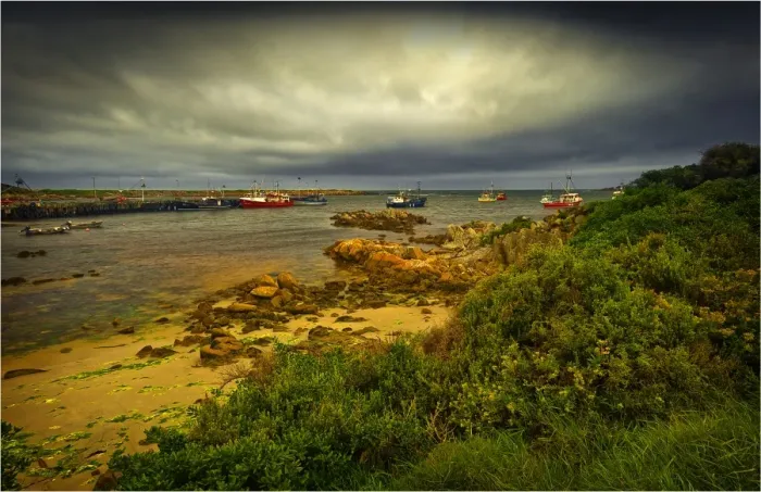 Framed Print : Currie Harbour, king Island Tasmania Framed Print : Currie Harbour, king Island Tasmania