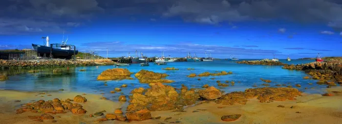 Framed Print : Currie harbour view, King Island, Bass Strait, Tasmania