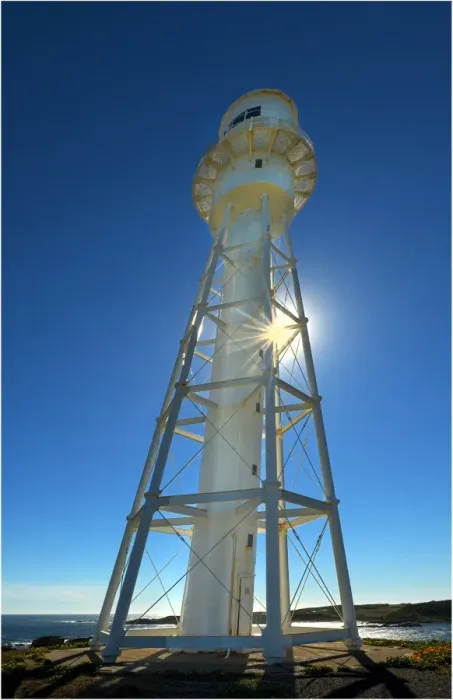 Framed Print : The Currie Lighthouse on King Island Tasmania, sent out from England and built in pieces from iron and steel