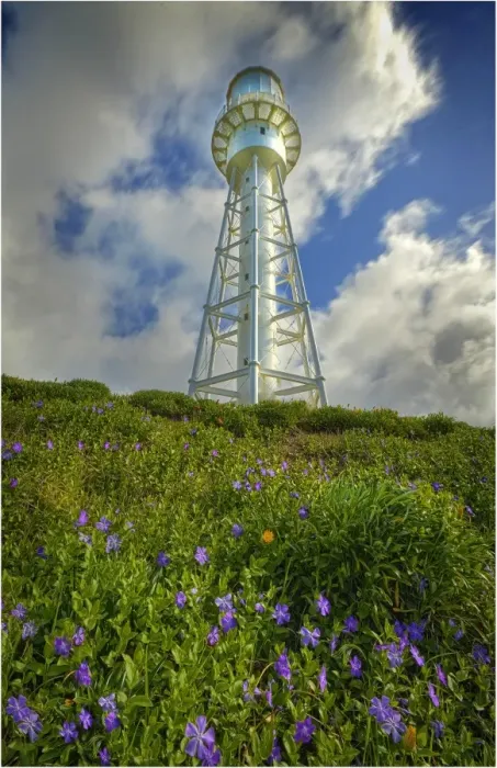 Framed Print : The Currie Lighthouse on King Island Tasmania, sent out from England and built in pieces from iron and steel