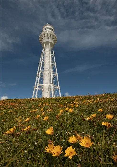 Framed Print : The Currie Lighthouse on King Island Tasmania, sent out from England and built in pieces from iron and steel