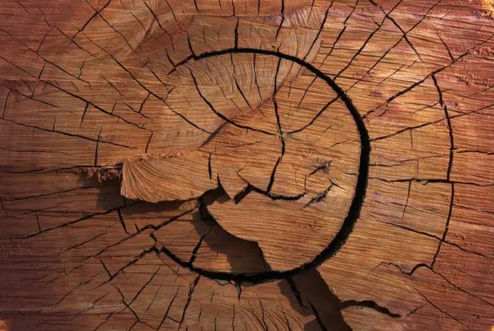 Framed Print : Cut down eucalypt tree in the Flinders Ranges, South Australia, Australia