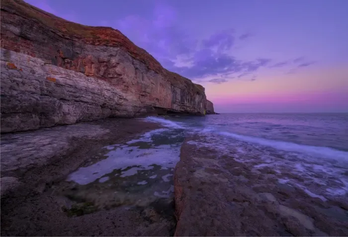 Framed Print : Dancing Ledge view