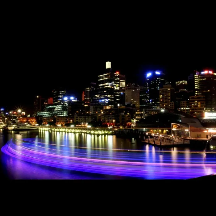 Framed Print : Darling harbour at night