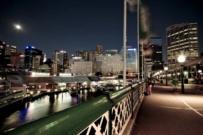 Framed Print : Darling Harbour, Sydney by night Framed Print : Darling Harbour, Sydney by night