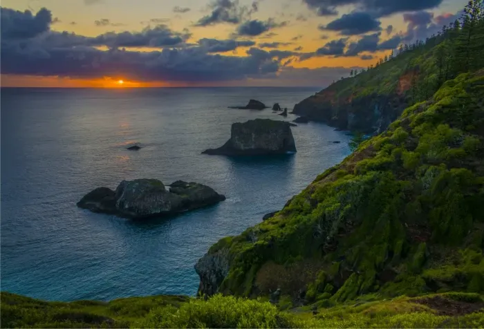 Framed Print : Dawn at Captain Cooks Memorial lookout, Norfolk Island, south pacific ocean Framed Print : Dawn at Captain Cooks Memorial lookout, Norfolk Island, south pacific ocean